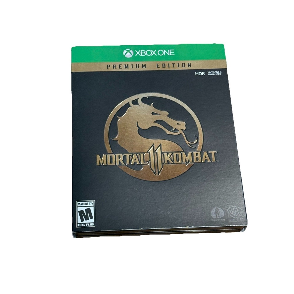 Mortal Kombat 11 Premium Edition (Microsoft‎ Xbox One) Steelbook, Disk, Cover